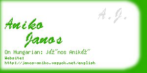 aniko janos business card